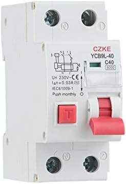 HWGO 230V 50/60 Hz RCBO MCB 30MA Breaker de corrente residual com proteção contra corrente e vazamento 6/10/16/20/2010/32/40A