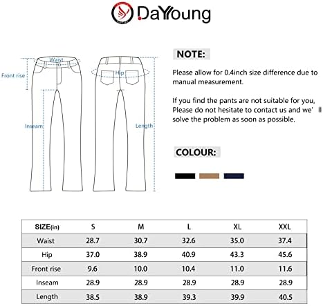 Dayoung Women Dress Pants Work Office Business Flacks casuais