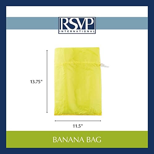 RSVP International Food Safe Nylon Banana Freshness Storage Bag, 11.5x13.75 , amarelo