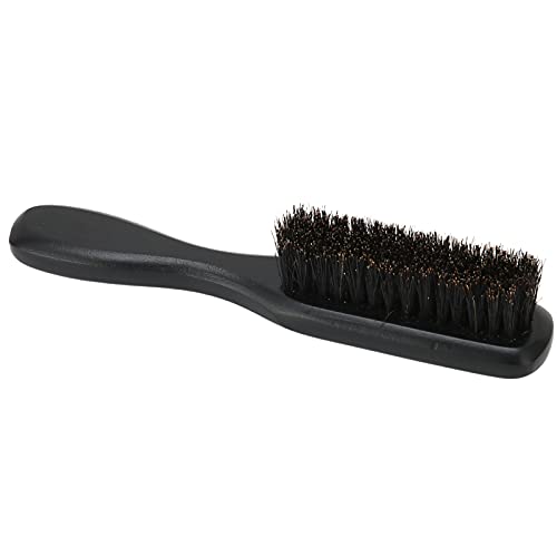 Escova de cuidados com barba, escova de estilo de barba, escova de barba pentes de cabelo com alça de madeira preta