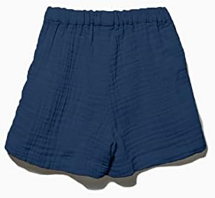 Shorts para meninos e meninas de tecido de gaze dupla ecológica personalizada com gaze dupla natural elegante e confortável