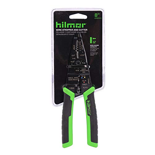 Stripper Hilmor 8 com alça de borracha, preto e verde, WS8 1885424