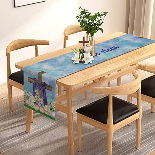 Pudodo ele ressuscitou a Ressurreição da Páscoa da Ressurreição Cristã Cross Spring Holiday Festy Kitchen Dinning Home Decoration