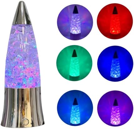 Lâmpada de glitter de 10 ”com bloco de gelo dentro, lâmpada automática de lava alteração de cores, lâmpadas frias