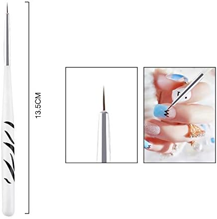 MHYFC 8pcs impressão de unhas caneta acrílica escrivante de pincel de escova de gel de manicure pincel de escova de unhas Definir Kit de pincel de unhas Varnishes Tools