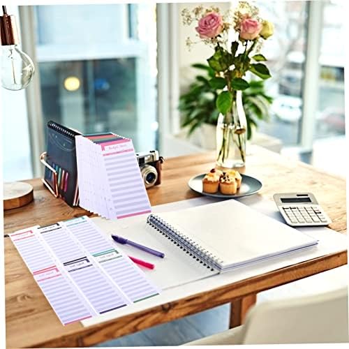 CABILOCK 20PCS FELETAS CARTÃO DE ORÇÃO Pocket Pocket Pocket Journal Journal Binder Binder Sheets Sheets Money Rastreadores