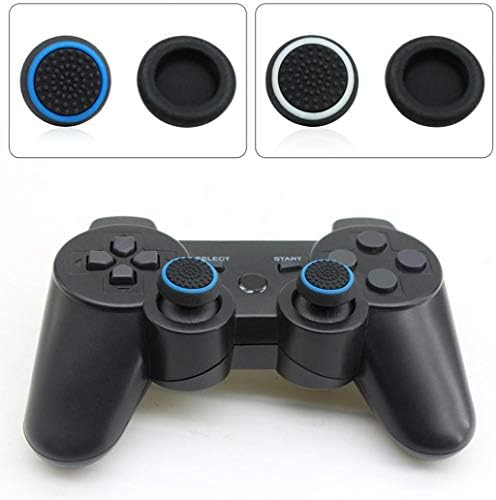 Eikdoulf02 2pcs tampa de silicone anti -deslizamento de joystick para PS4 Xbox 360 Xbox One Grips - preto + azul