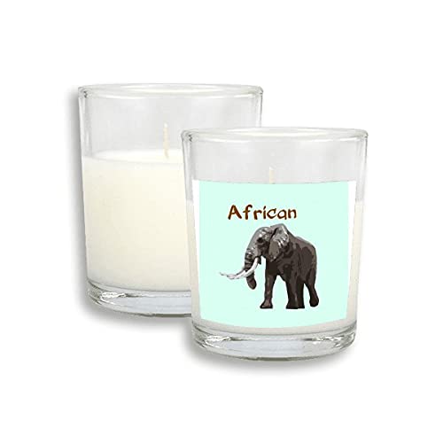 Ásia África suckling elefante velas brancas de vidro com cera de incenso perfumada