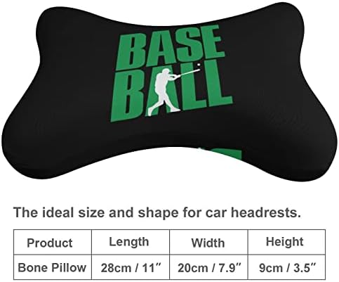 Base Ball Player Car Neck Pillow para acionamento de 2 assentos Auto -apoio de cabeça de cabeça de cabeça de chapura
