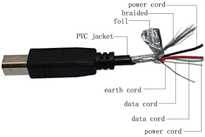 BRST USB Data Cable Laptop Cord para HP Photosmart A526 A528 Impressora fotográfica