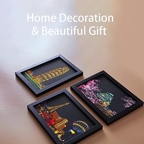 Pintura de pintura de arranhões Pigiaoka, 8 lençóis Arte artesanal com ferramentas Mini Cartão postal conjunto DIY Artesanato para
