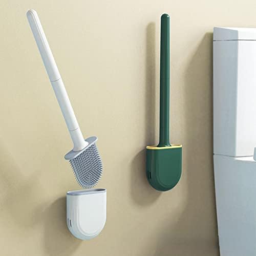 Mini escova de vaso sanitário de silicone sem morto espaço higiênico limpeza pincel de parede montada na parede removível pincel