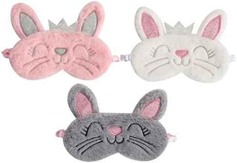 Escebida 9 PCs Bunny Ears Máscara de olhos Máscara de olho para crianças para dormir para crianças Pluxus Girl Rabbit Ears