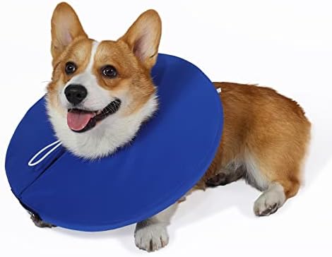 Cola de cirurgia para cães de jiupety para cães médios | Alternativa do cone de cachorro | Raio principal de 5,5 polegadas