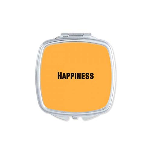 Felicidade Palavra Inspiradora Citados Saixas Espelhe portátil Compact Pocket Makeup Double sidelaed Glass