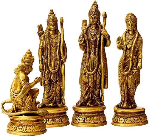 Aona Lord Shri Ram Darbar estátua de ídolo decorativo -