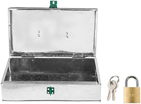 Cabilock 3pcs xxcm dinheiro de segurança portátil caixa de contêiner caixa de armazenamento metal key craft caixa