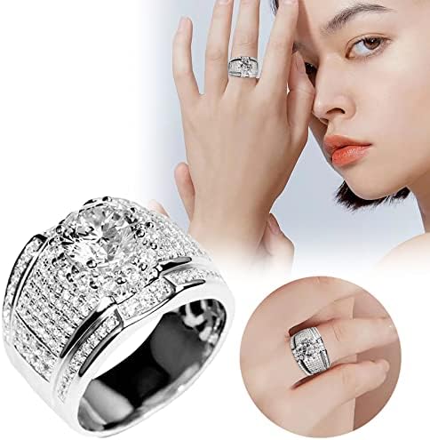 Mulheres anel de jóias ligas de jóias eletroplicar anel de diamante Jewelry Birthday Proposta de presente de noiva de noiva do anel de festa