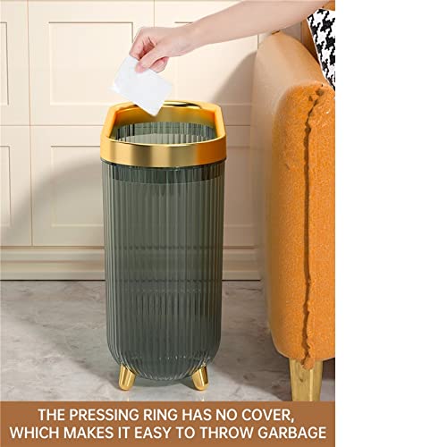 AllMro Pequeno lixo lata de lixo lata sem tampa da tampa da sala de estar de banheiro estreita sala de estar anel de