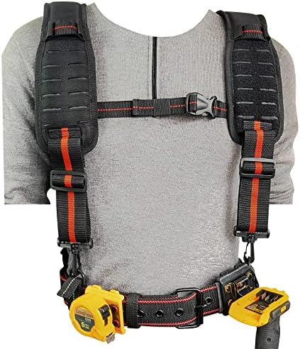 Suspenders da correia da ferramenta + coldre de broca + bolsa de ferramentas + coldre de medida de fita