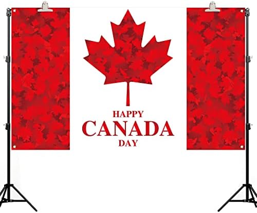 Feliz Dia do Canadá Banner Banner de 1º de julho Folhas de bordo