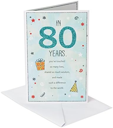 American Saudações 80º Card de Aniversário