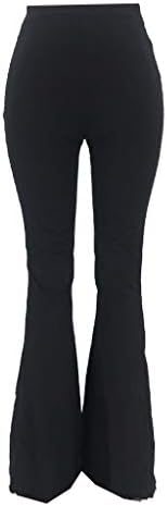 Jeans para mulheres Fashion Hole Zipper Button Woman Jeans Wide Pants Corte Baot Black Long Jeans calça calça de rua