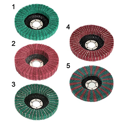 5pcs nylon fibra de flap polimento de riofiling lixar lixar rodas de polimento para moedor de ângulo, ferramentas de polimento