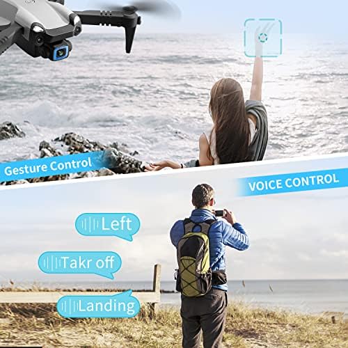 4DRC Mini Drone para crianças com câmera HD 1080p, Quarcopter de videoclipe FPV ao vivo FPV para adultos, com altitude Hold, modo sem cabeça, uma chave de chave, movimentos 3D, controle de gravidade, toque de toque, 2 baterias modulares