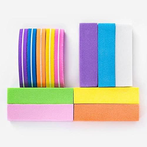 Rayess 5pcs File de lixa de esponja de cores profissionais de cor de lixa de lixa com polimento e polimento de manicure Landpaper Tool