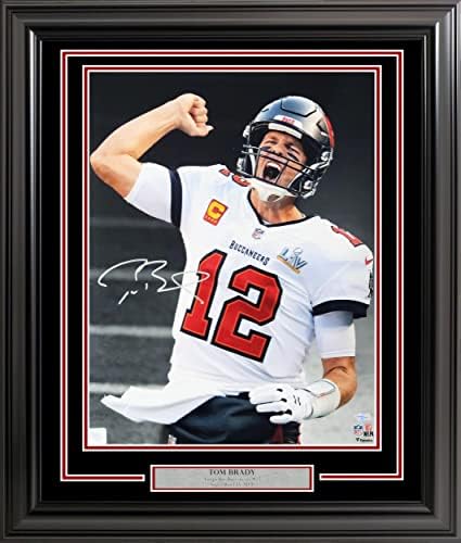 Tom Brady autografou emoldurado 16x20 foto Tampa Bay Buccaneers Super Bowl LV Fanatics Holo Stock 206955 - Fotos autografadas