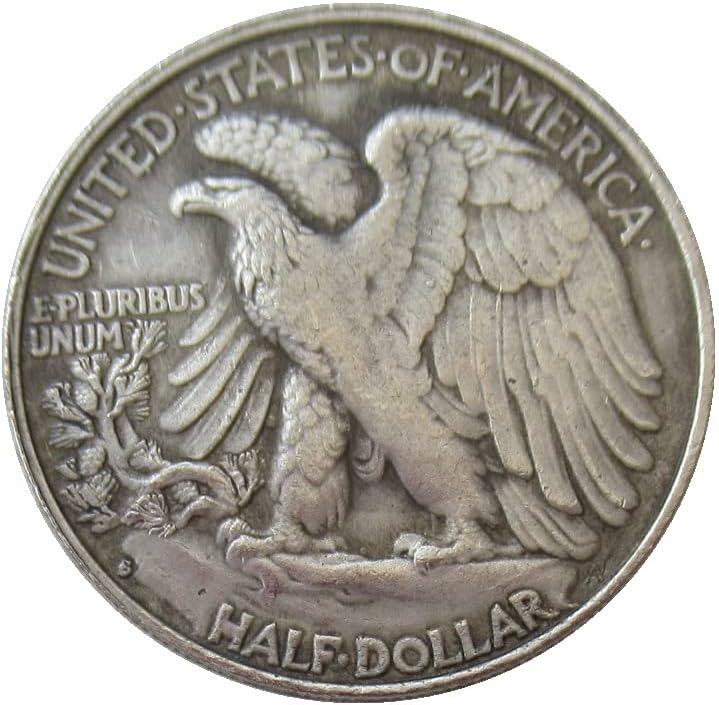 Liberdade de Half Dollar Walking 1928 Moeda comemorativa de réplica prateada de prata
