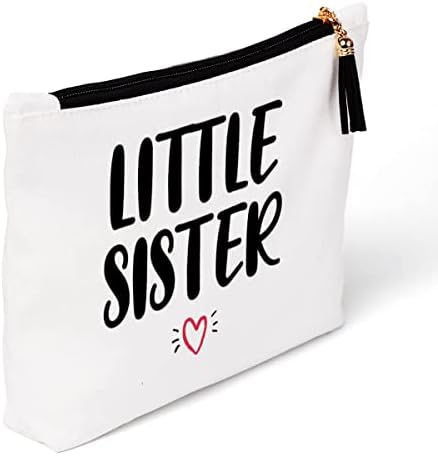 Presentes de irmãzinha, bolsa de maquiagem fofa bolsa de cosmética para mulheres irmãs, grande irmã média irmã Little
