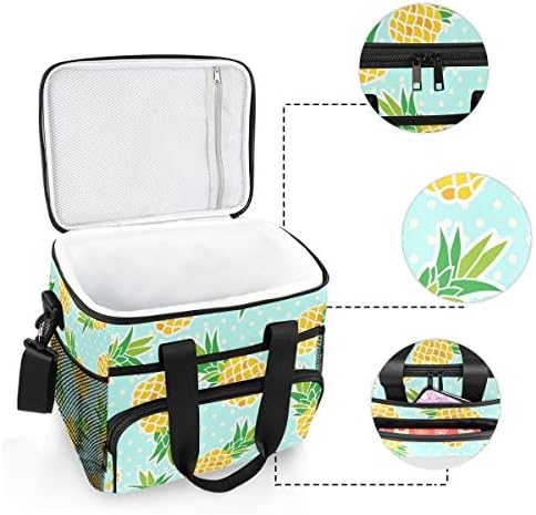 Auuxva Picnic lanch Saco de piquenique frutas de abacaxi lanche caixa de refrigerador isolada viajando portátil grande