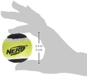 Toy Nerf Dog Tennis Ball Toy com Squeaker interativo, leve, durável e resistente à água, 2 polegadas, para raças pequenas/médias,
