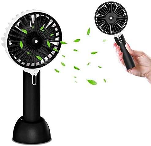 Brewix Handheld Mini Desk Fan Fan Mini Handheld Fan, Battery Operoud Pessoal portátil Fan, ventilador recarregável USB, velocidade