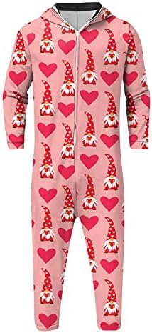 Pijamas com zíper com capuz com capuz do Dia dos Namorados, do Dia dos Namorados, Momen e Momens