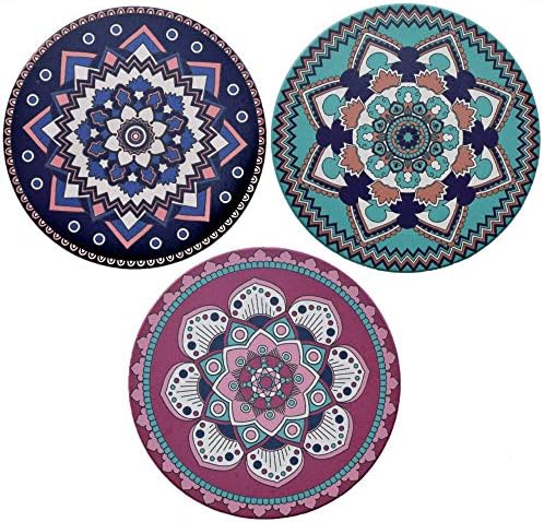 Conjunto Arelife de 6 montanhas -russas de cerâmica, cerâmica absorvente, apoio de cortiça, 4,25 , design boêmio, EUA