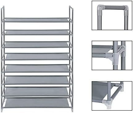 Alivinghome 39,37 L x 11,02 W Utility Shoe Rack, Durável e estável Organizador de armazenamento de gabinete da torre de sapatos,