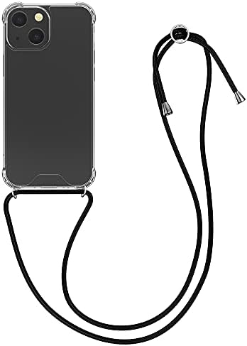 Caixa Crossbody Kwmobile Compatível com Apple iPhone 13 Mini Case - Tampa de telefone transparente TPU com cordão de