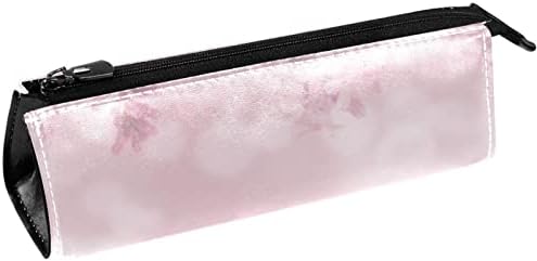 Laiyuhua portátil elegante lápis bolsa de couro pu de caneta compacta zíper bolsa bolsa bolsa cosmética Organizador da bolsa de moeda de moedas Bolsa de moeda lindas flores rosa