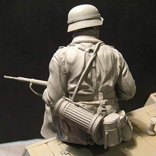 Risjc 1/16 Modelo de caractere de soldado de resina, Soldado de tanque blindado da Segunda Guerra Mundial GK Kit // N1595
