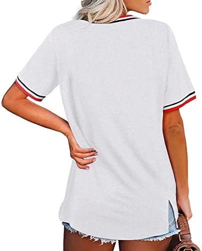 Garotas adolescentes V Gráfico de algodão de pescoço solto Fit Relaxed Brunch African Top camiseta para mulheres outono verão 8l