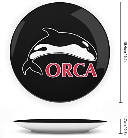 Ósseo de cerâmica orca placas decorativas com ornamentos pendurados em pratos de jantar