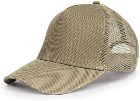 Lapão de beisebol de grande porte XXL Mesh Mesh Hat, High Crown Breathable Pai, tampa de corrida simples ajustável para