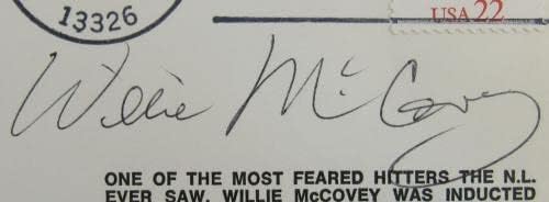 Willie McCovey assinou o envelope de indução de autógrafos de autografos JSA GG18845 - MLB Cut Signatures