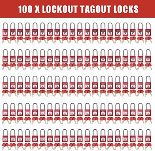 Lockout Tagout Bloqueia Tags de LOTO Lockout Bloqueios com tecidos Diferentes cadeados de segurança LOTO Kit de tag -out de bloqueio