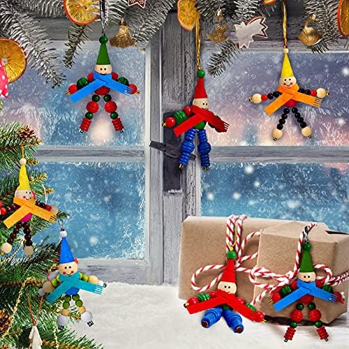 12 peças de Natal artesanato de miçanos de miçanos de miçanos para crianças Ornamentos de miçanos de Natal Decorações de árvores de Natal Crafts de Natal para o Natal Garland Decorações de festas de festas de festas