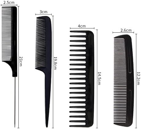 Renslat preto barbeiro pente fino pente de pente de pente de pente de pente de pente de pente profissional com clipes cabeleireiro