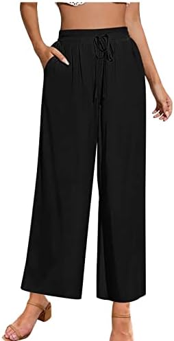 IYYVV Long Straight Slacks Ladies Soll Slack Summers With Pockets Slacks Lounge Spandex Trilha Elasticada